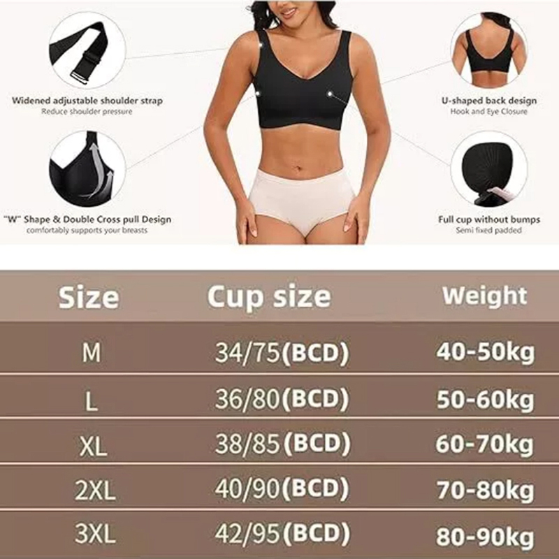 Women's Seamless Underwear Thi - Minimizer Bra Women review and price