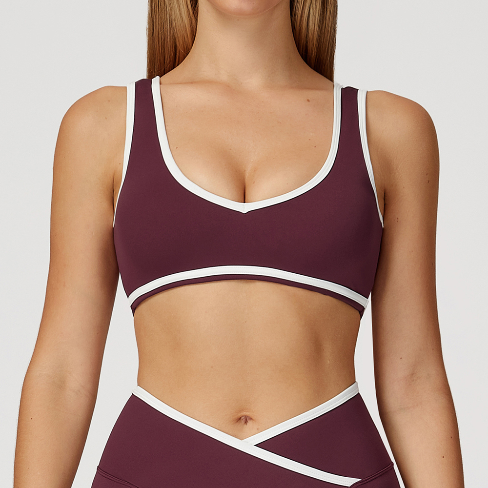 V-Neck Sports Bra Women Top Pu - Minimizer Bra Women review and price