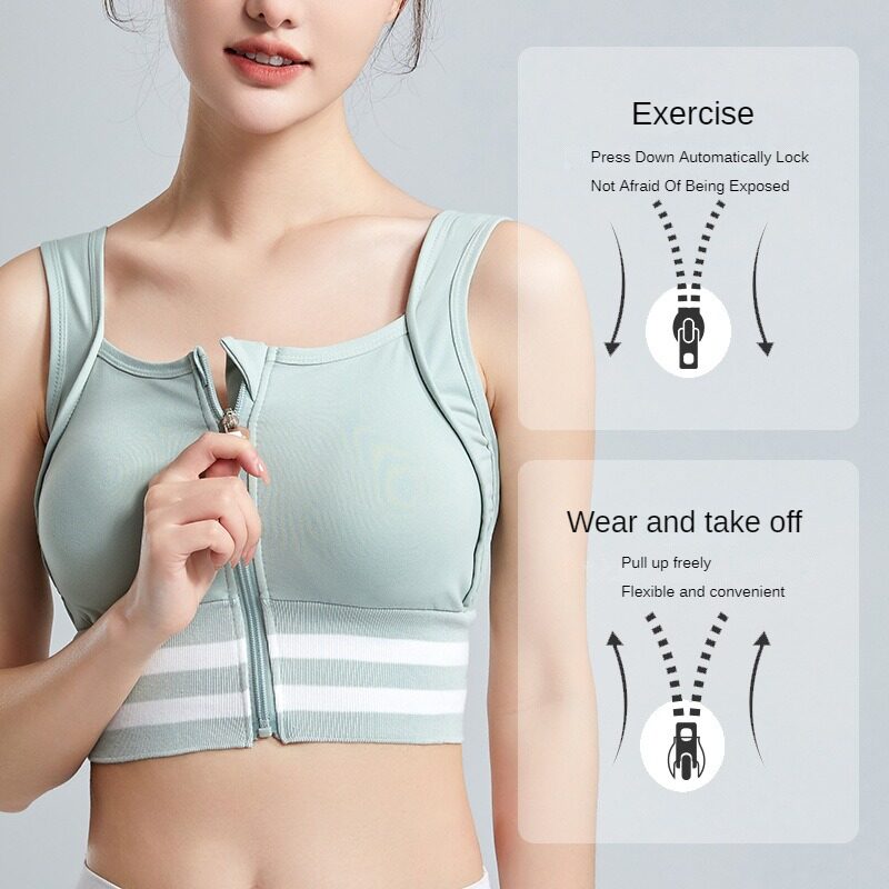 Sports Bras Zip Front For Wome - Full Coverage Bra review and price