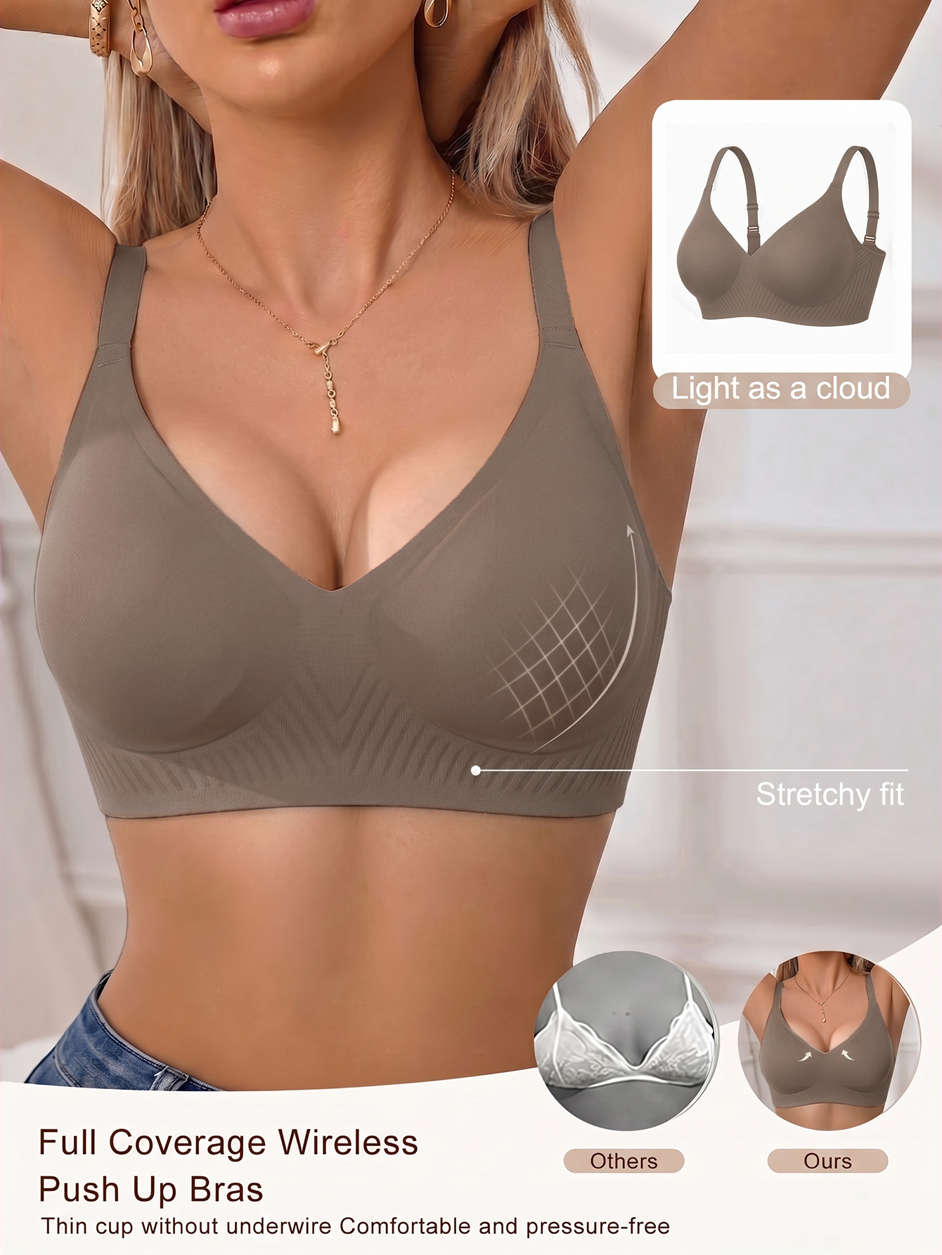 Full Coverage Push Up Jelly Su - Full Coverage Bra review and price