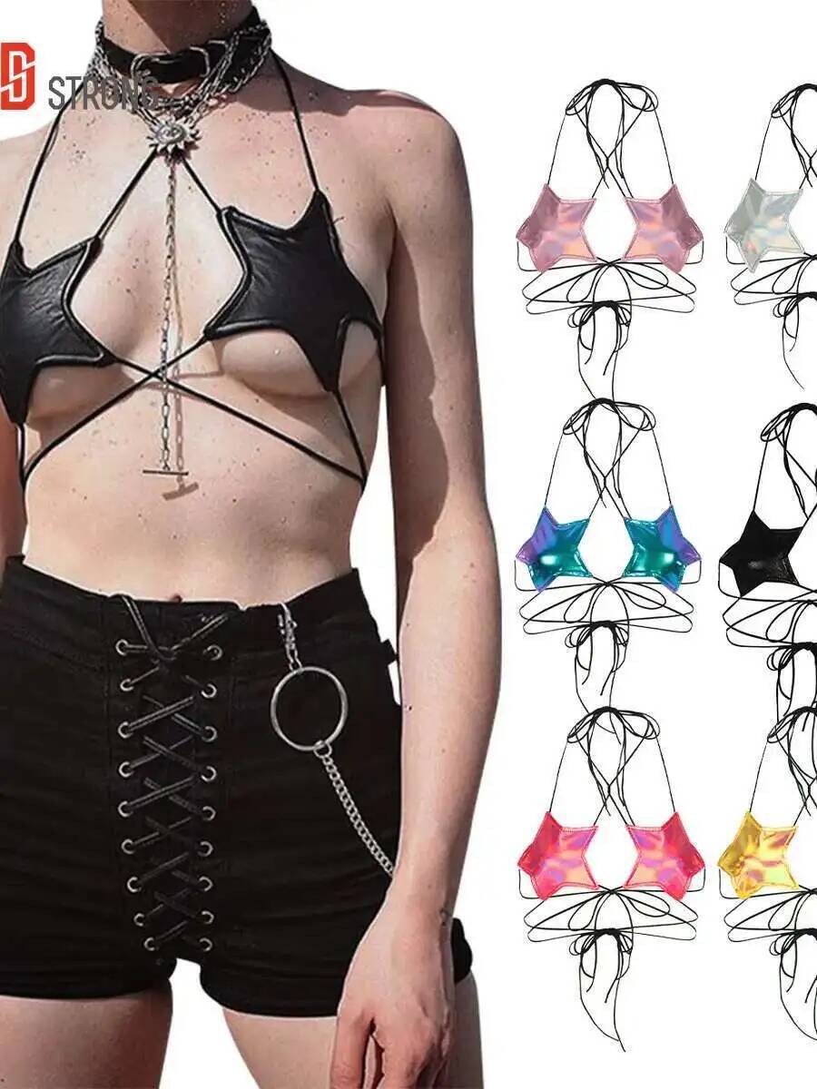 Women's Metallic Star Bra Top  - Lace Bralette Set review and price