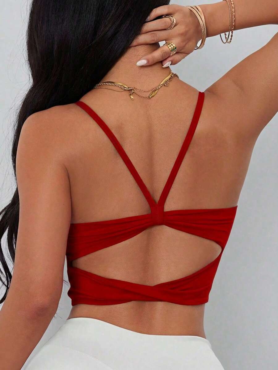 Womens Criss-Cross Strap Racer - Sports Bra Racerback review and price