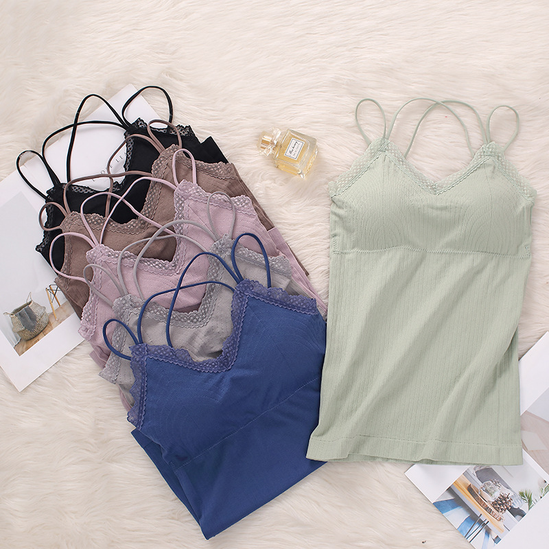 Women Padded Tank Top Seamless - T Shirt Bra Seamless review and price