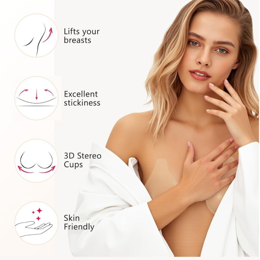 Seamless Silicone Nipple Cover - Full Coverage Bra review and price